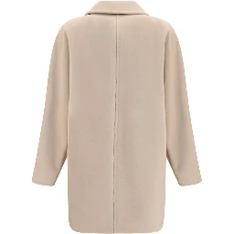 Beige Wool Oves Aries Full-Length Jacket