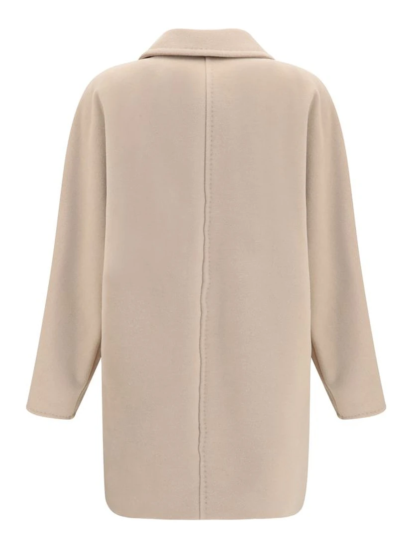 Beige Wool Oves Aries Full-Length Jacket