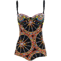 Multicolor Polyamide One-Piece Swimsuit
