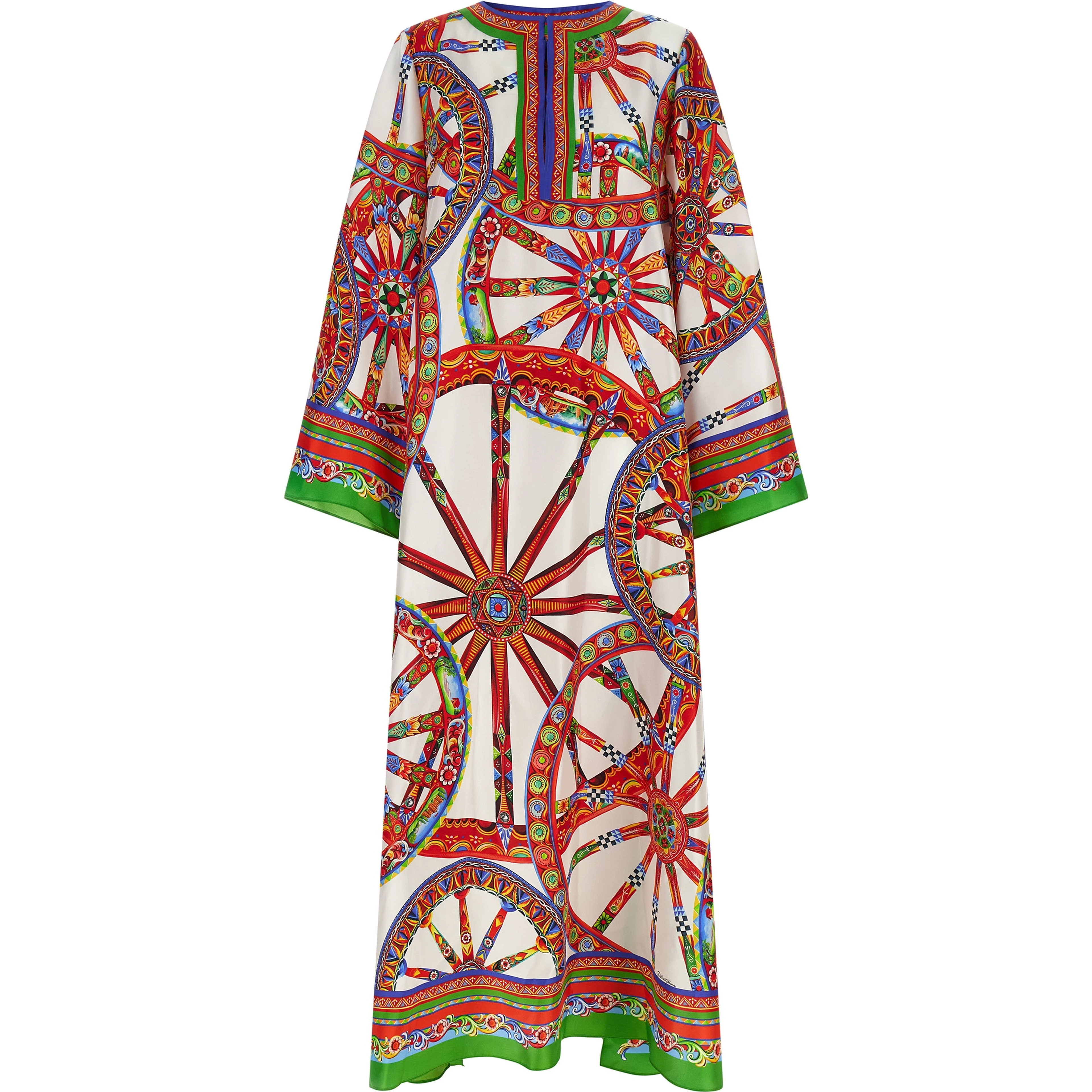 Multicolor Silk Long Dress