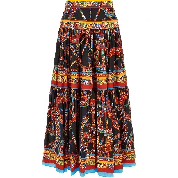 Multicolor Cotton Mini Skirt