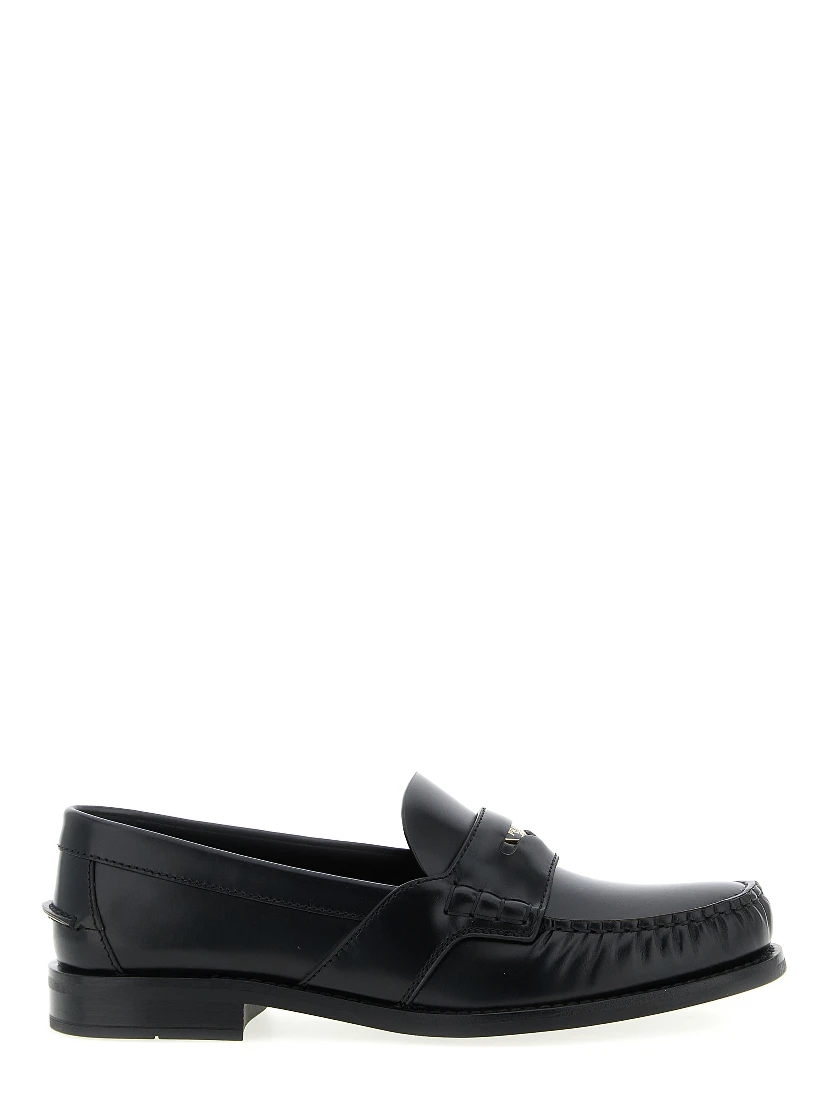 Black Calfskin Slip-On Loafers
