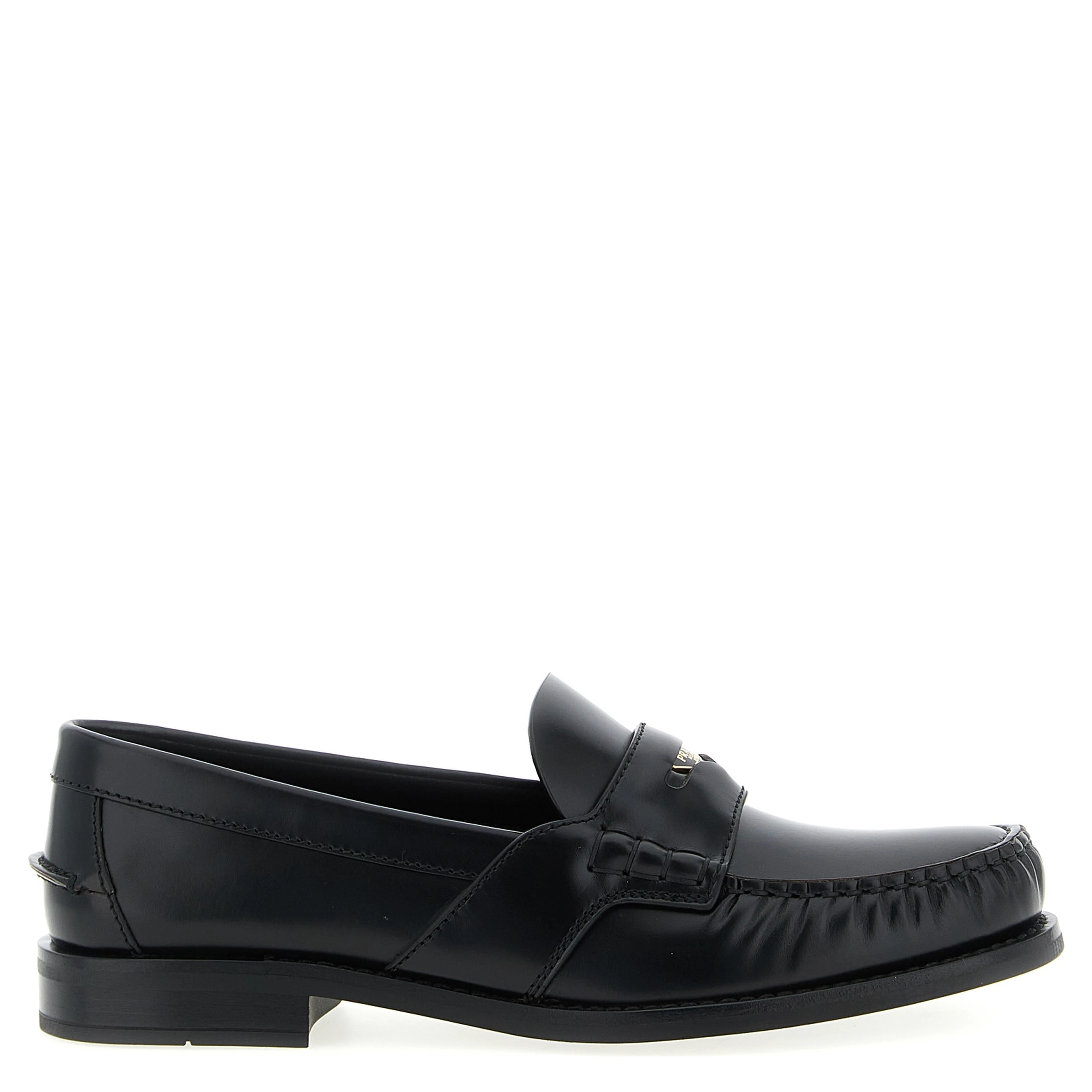 Black Calfskin Slip-On Loafers