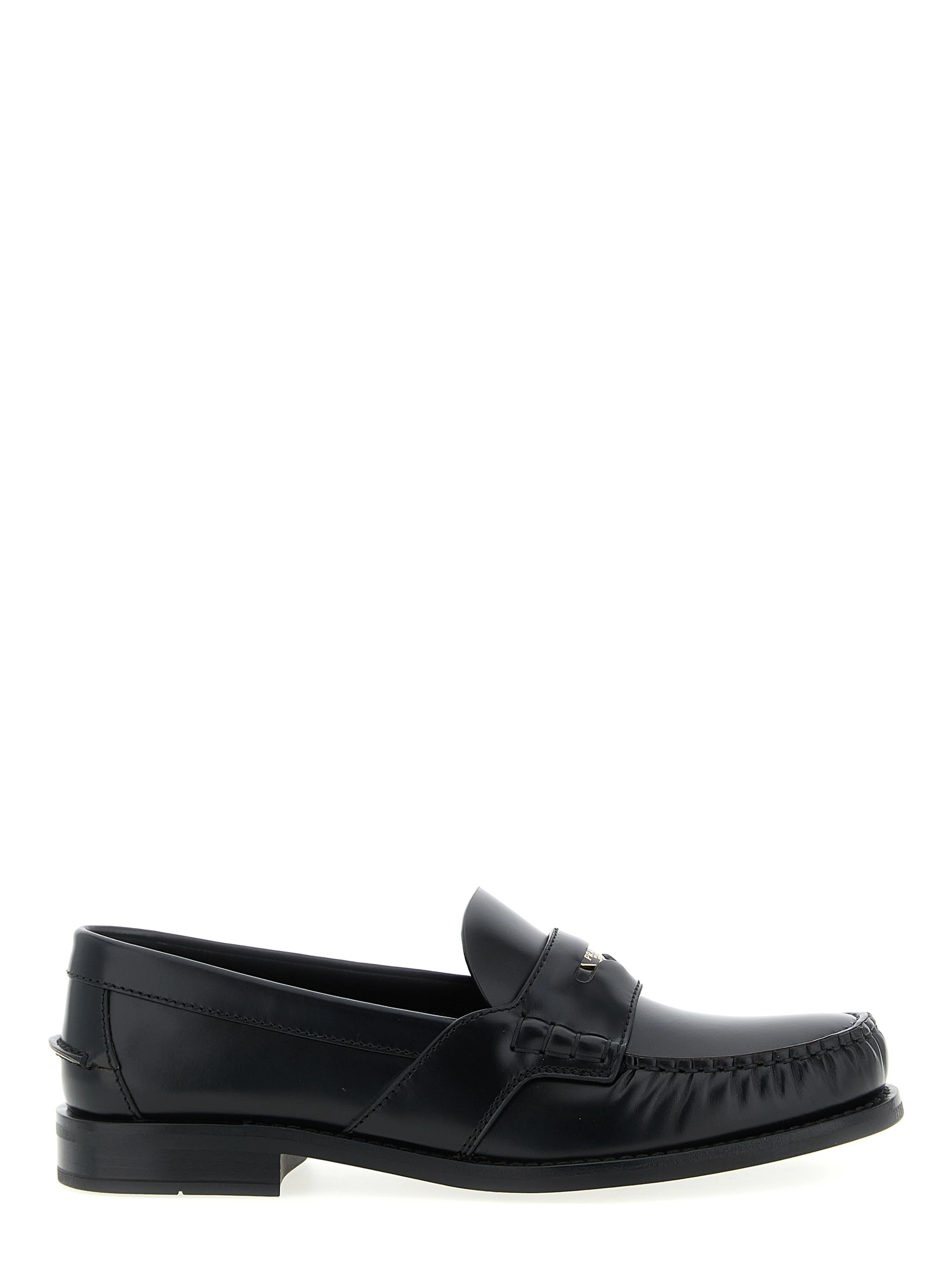Black Calfskin Slip-On Loafers
