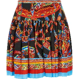 Multicolor Cotton Long Skirt