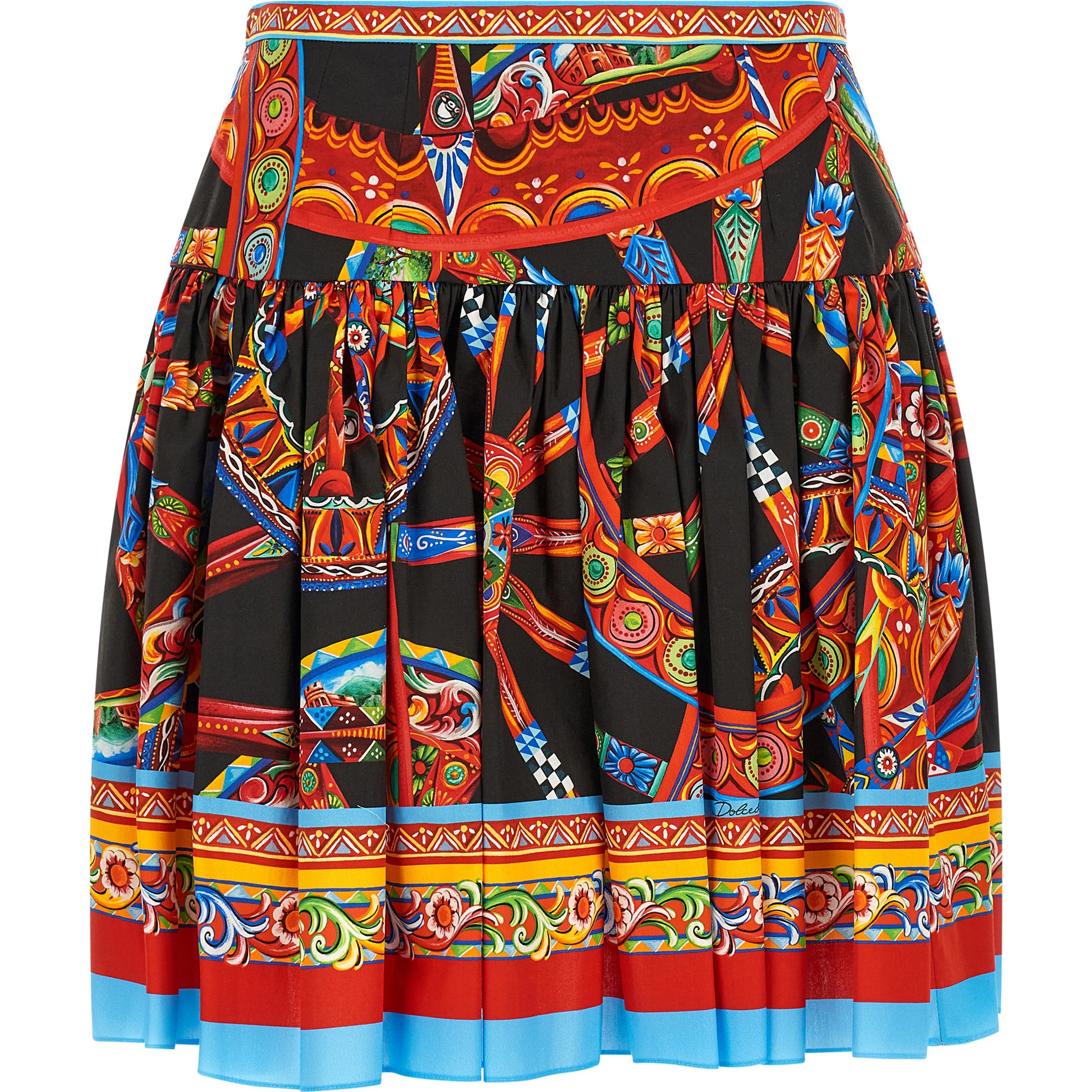 Multicolor Cotton Long Skirt