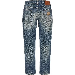 Blue Cotton Relaxed Fit Jeans
