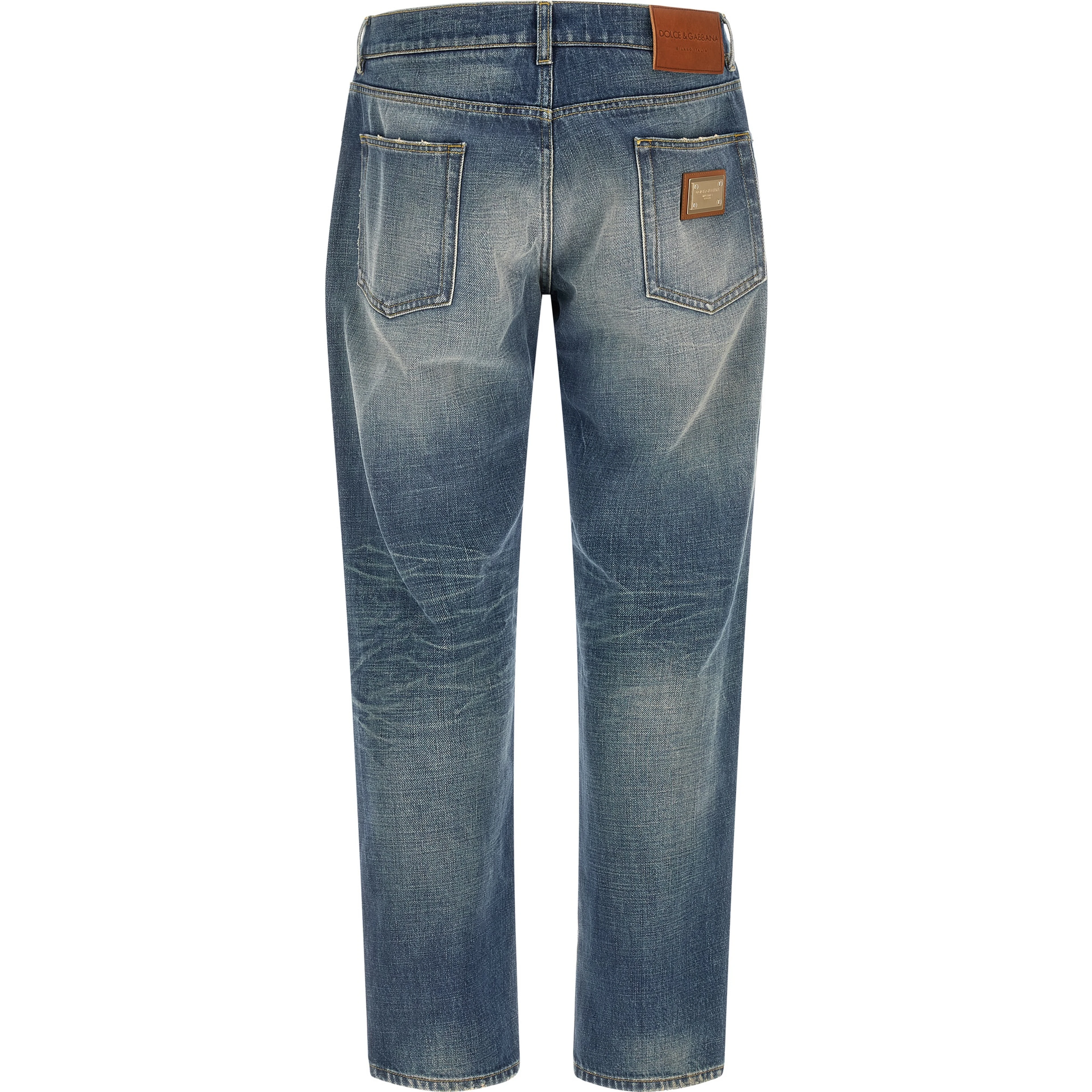 Blue Cotton Relaxed Fit Jeans