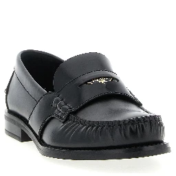 Black Calfskin Slip-On Loafers