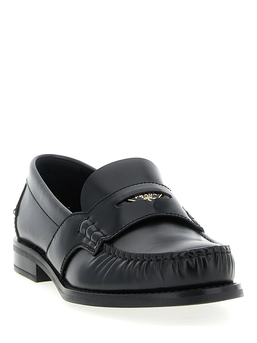 Black Calfskin Slip-On Loafers
