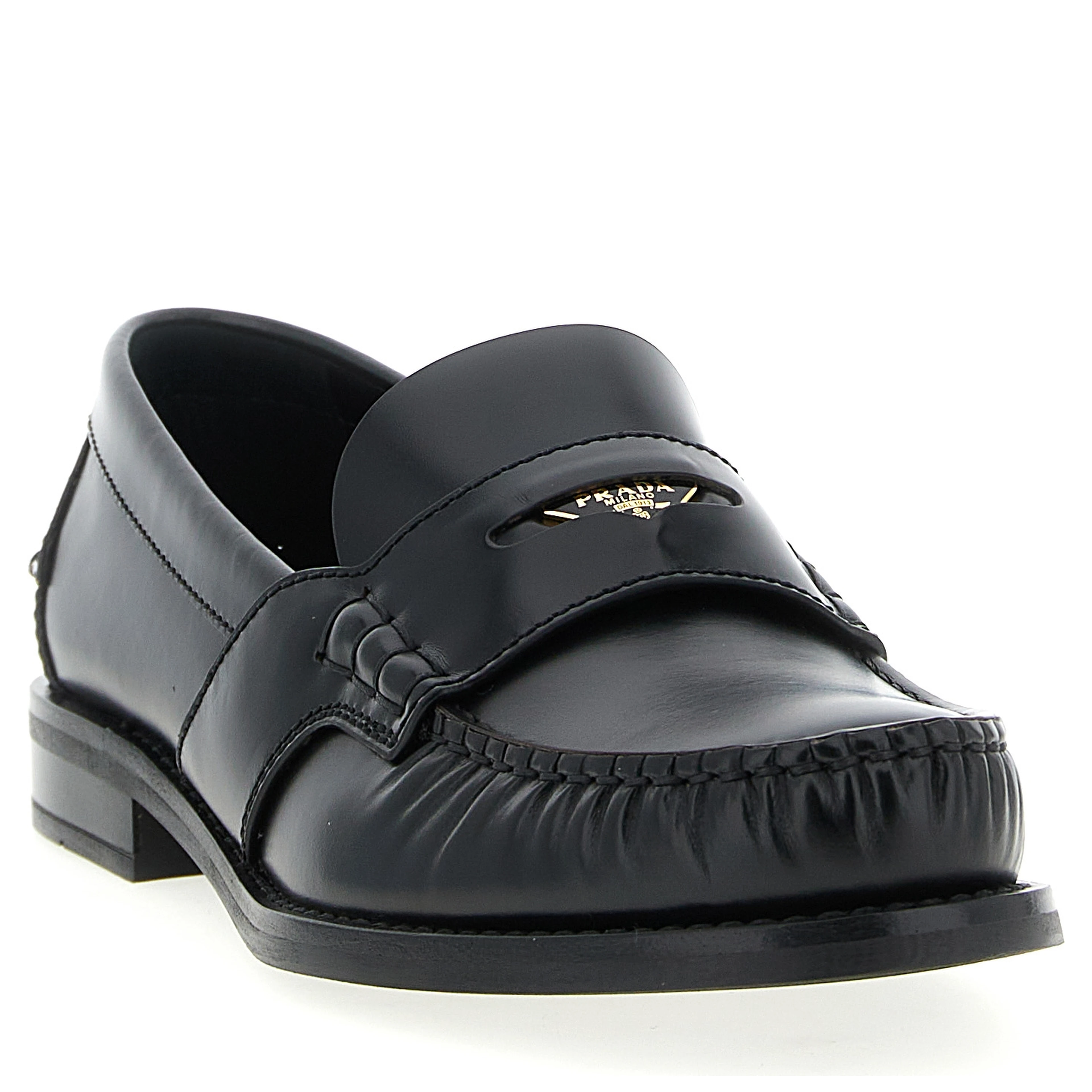 Black Calfskin Slip-On Loafers