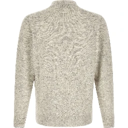 Gray Alpaca Leather Cardigan