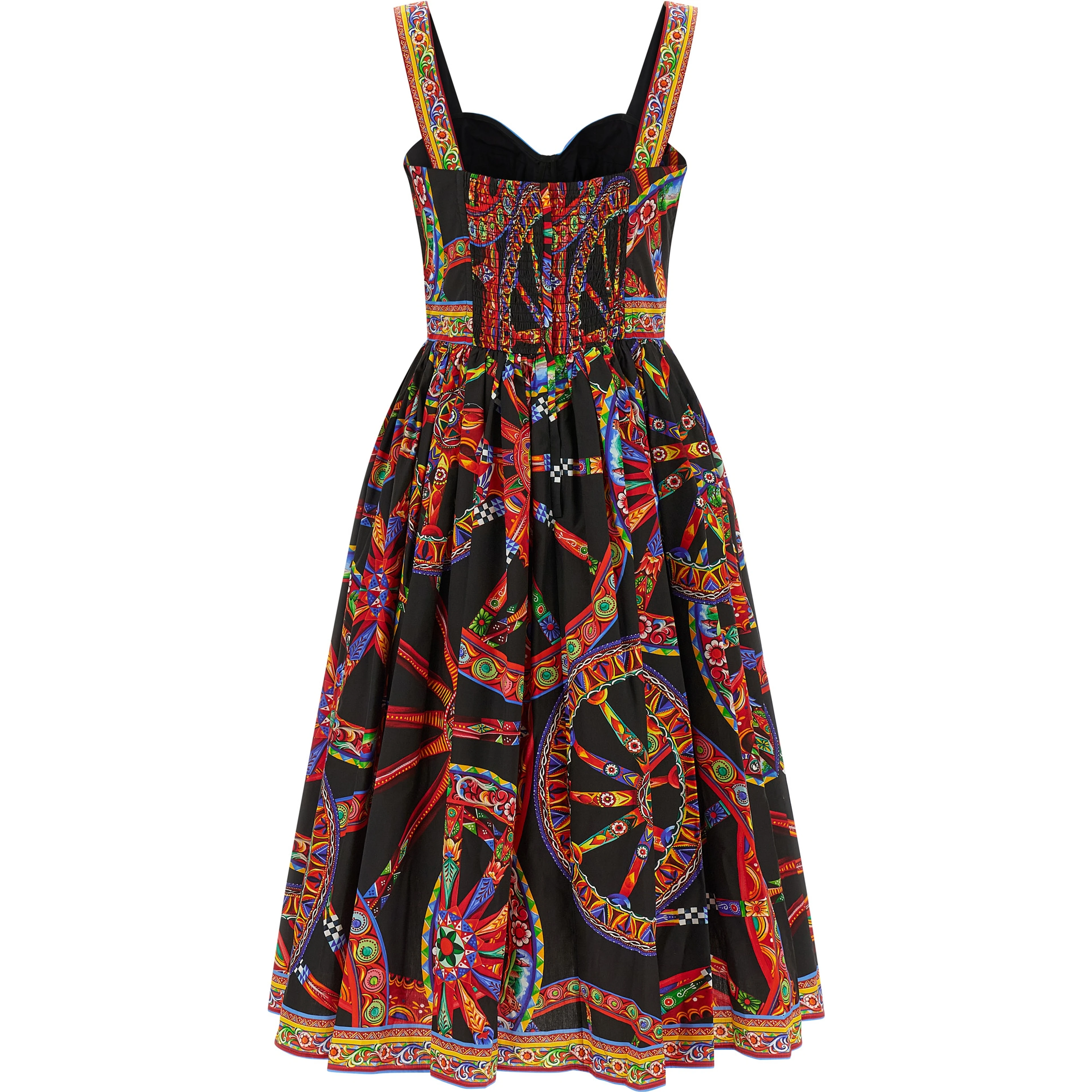 Multicolor Cotton Midi Dress