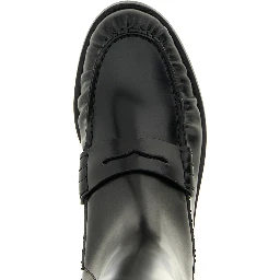 Black Calfskin Over The Knee