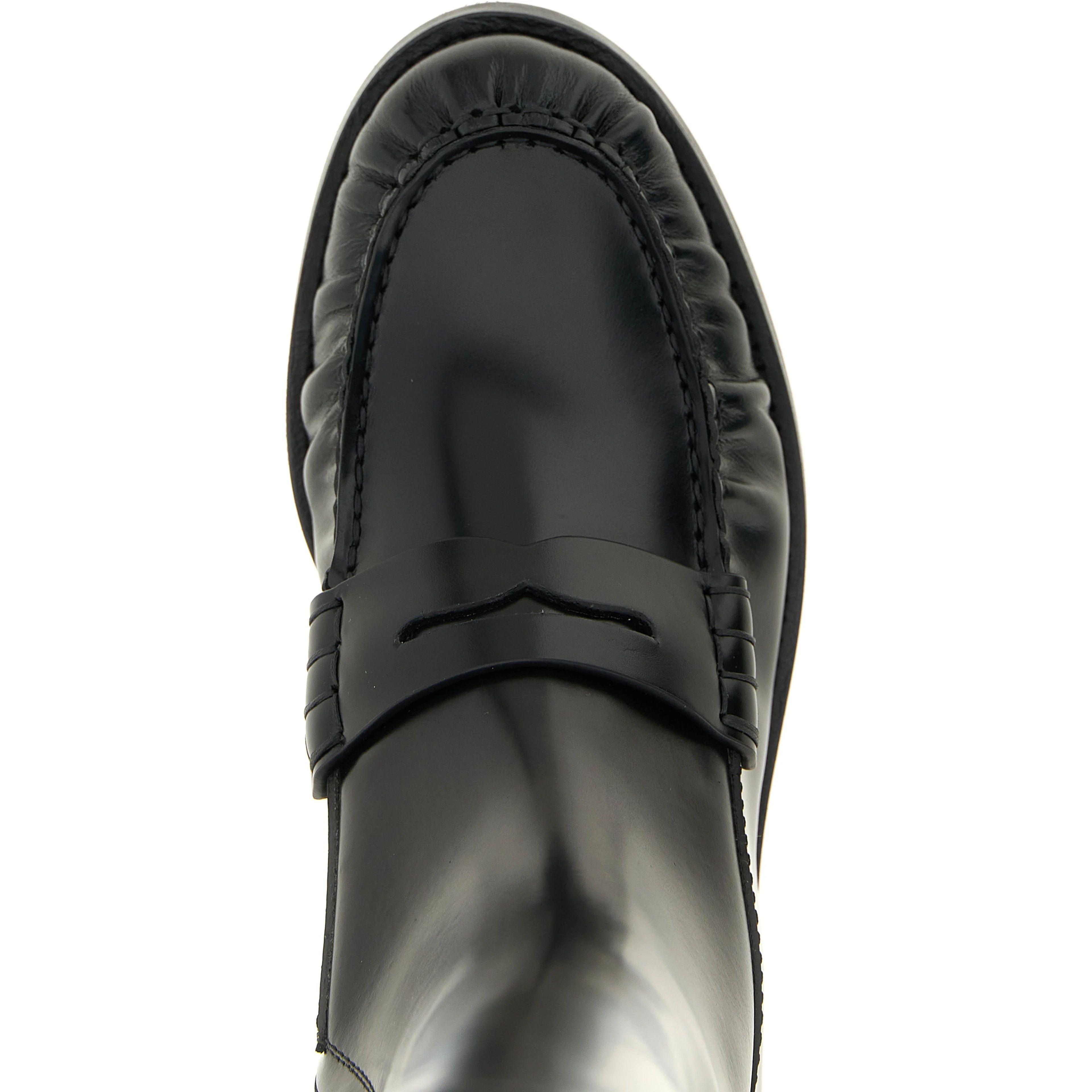 Black Calfskin Over The Knee