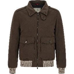 Brown Cotton Bomber