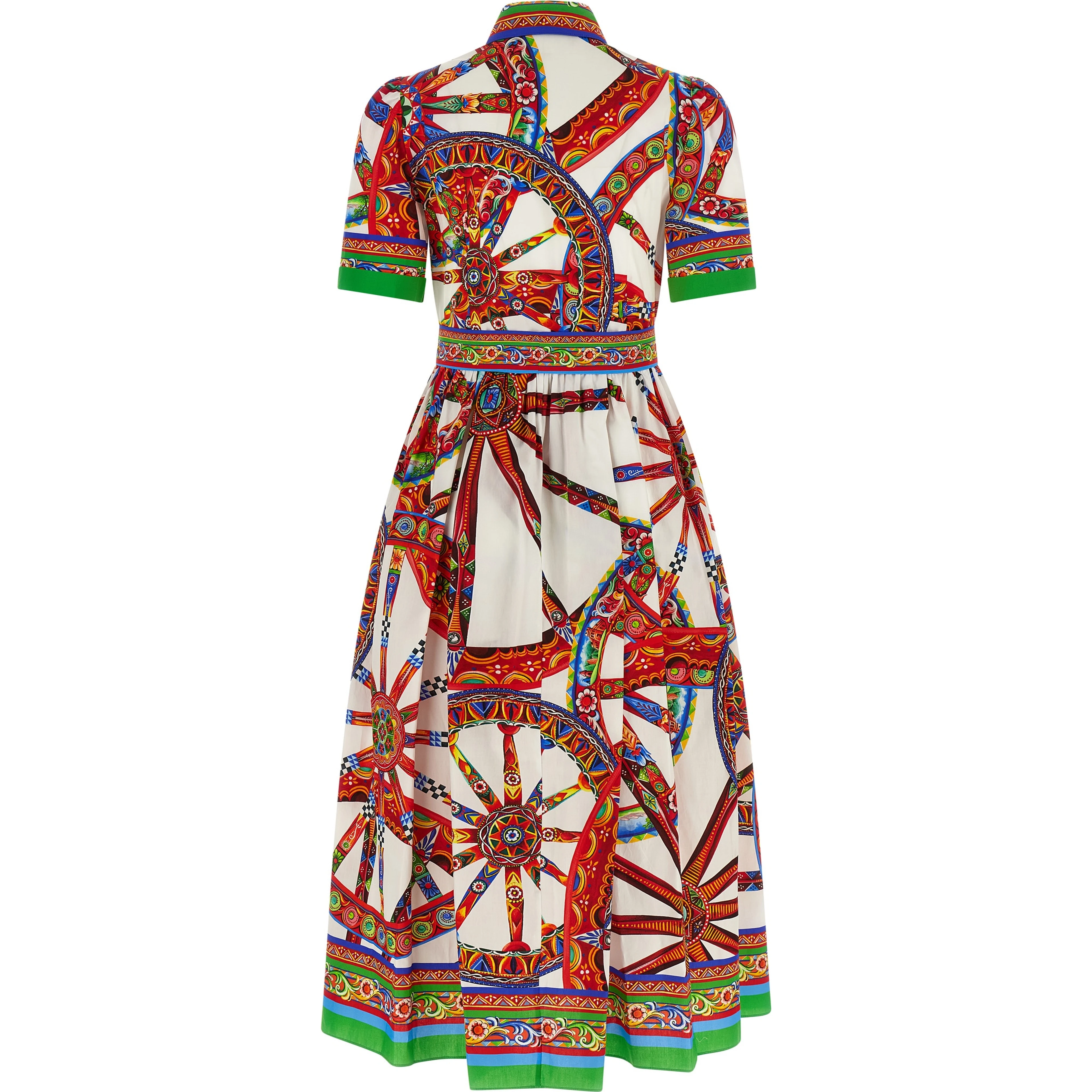 Multicolor Cotton Midi Dress