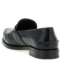 Black Calfskin Slip-On Loafers