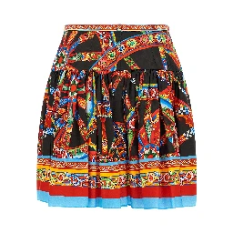 Multicolor Cotton Long Skirt