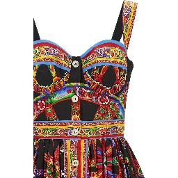 Multicolor Cotton Midi Dress