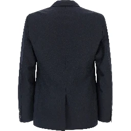 Blue Virgin Wool Two-Piece Suit
