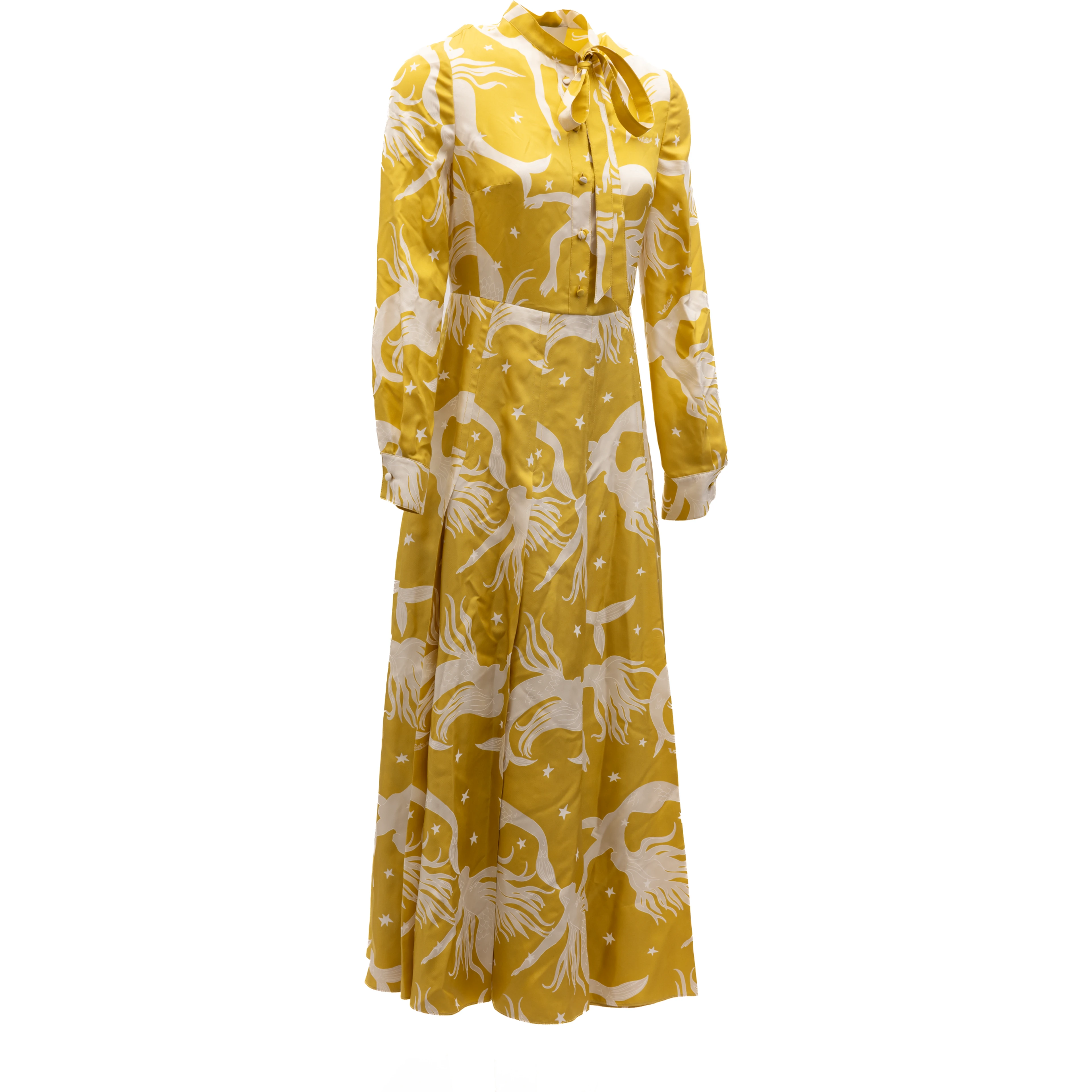 Yellow Silk Dress