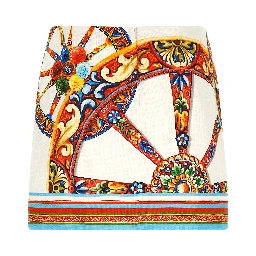 Multicolor Cotton Long Skirt