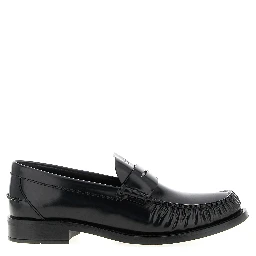 Black Calfskin Slip-On Loafers