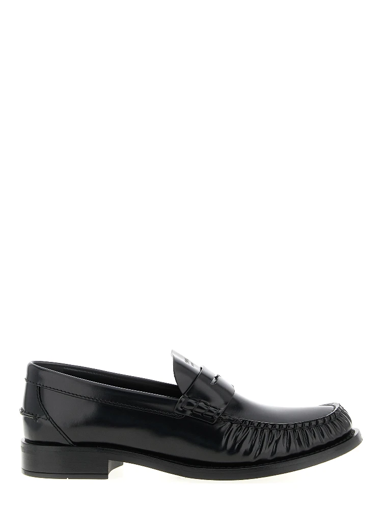 Black Calfskin Slip-On Loafers