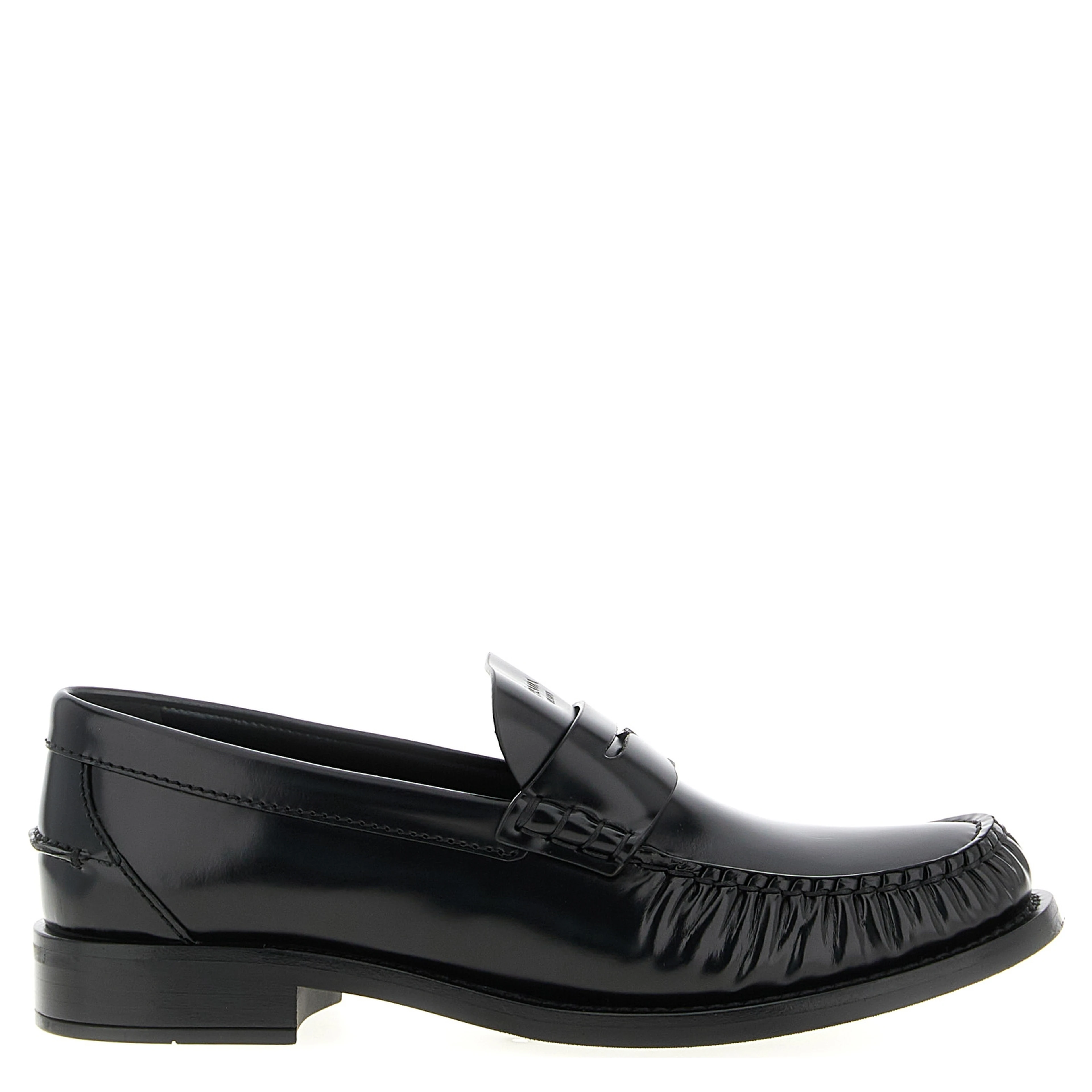 Black Calfskin Slip-On Loafers
