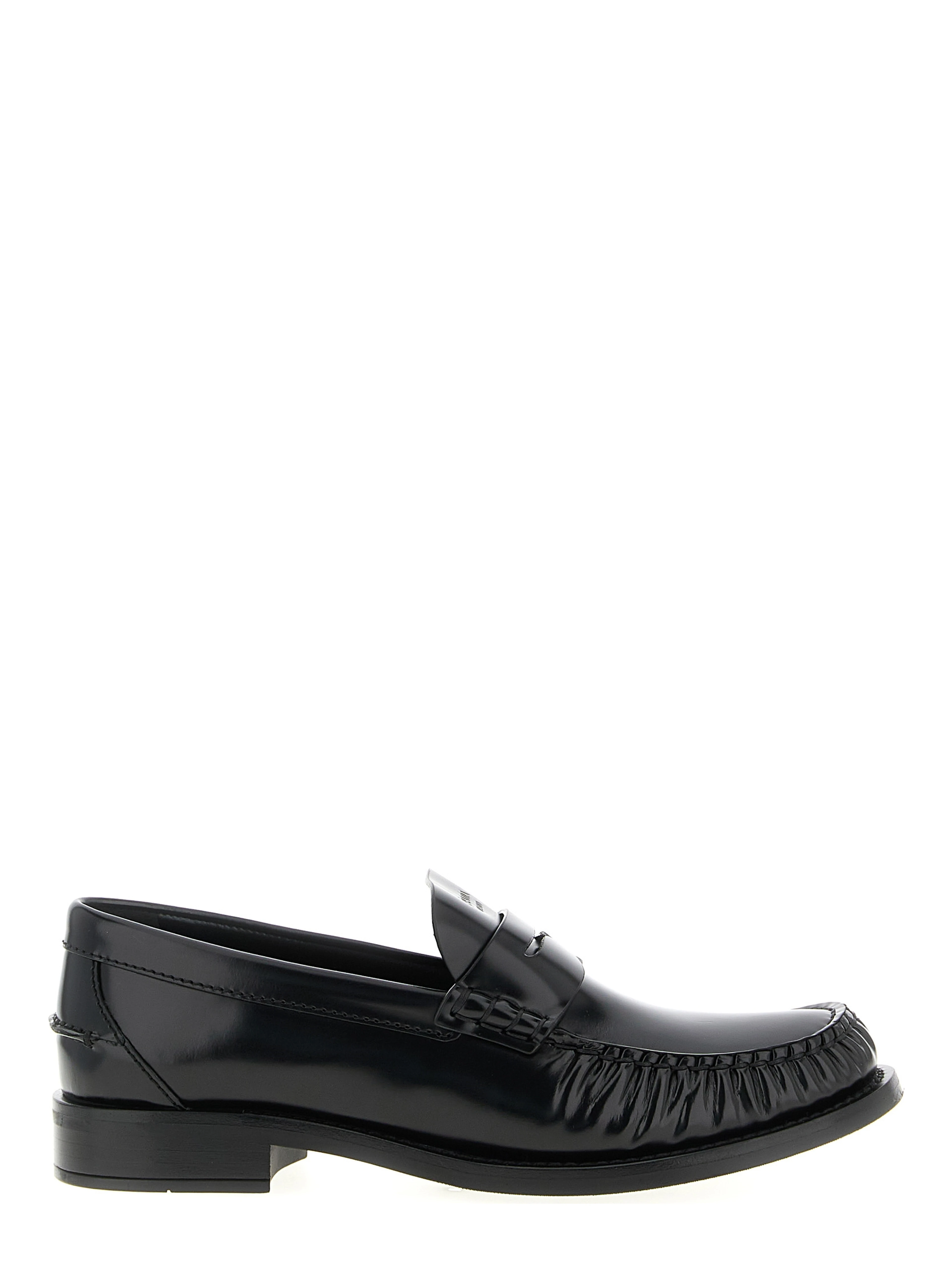 Black Calfskin Slip-On Loafers