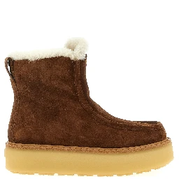 Brown Calfskin Ankle Boots