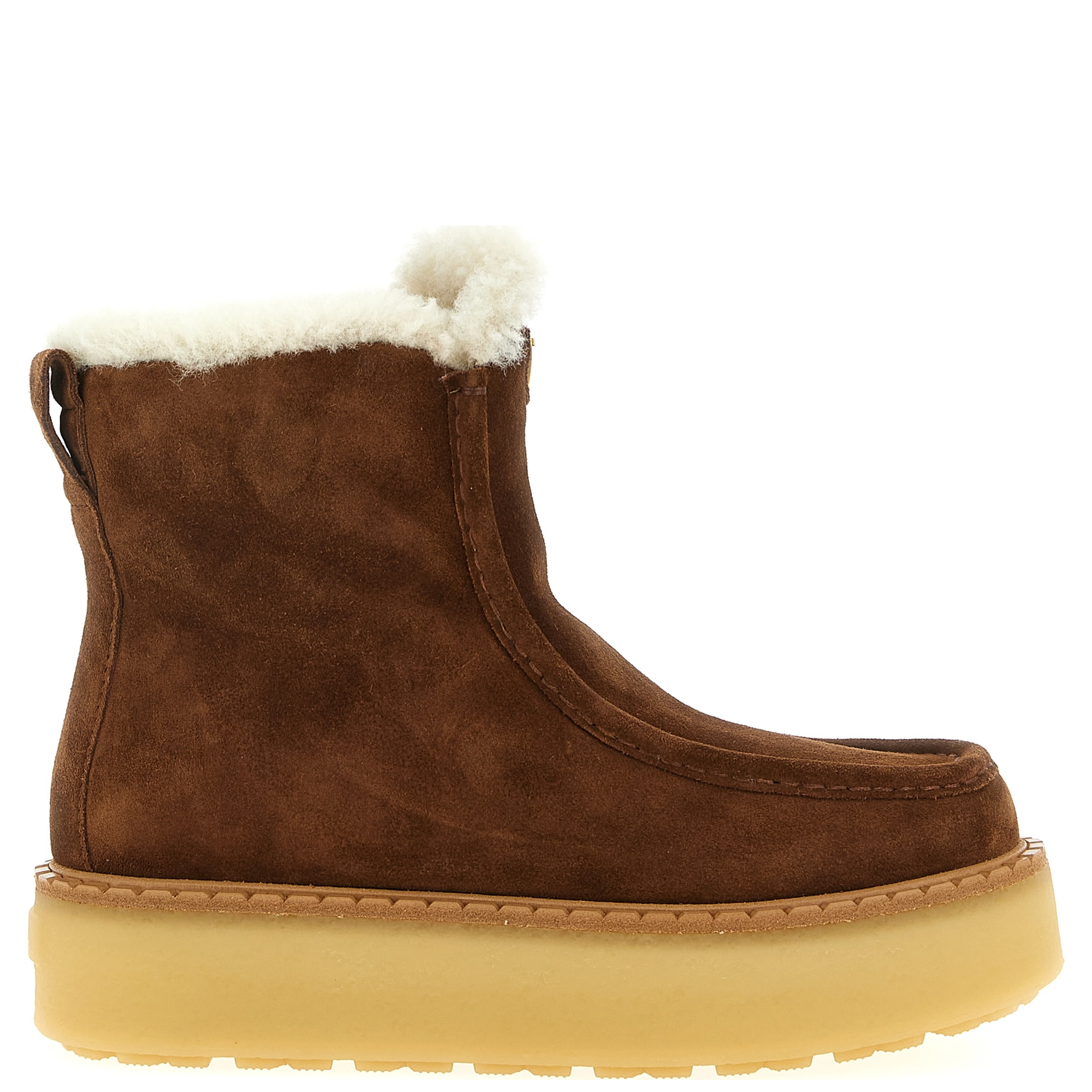 Brown Calfskin Ankle Boots