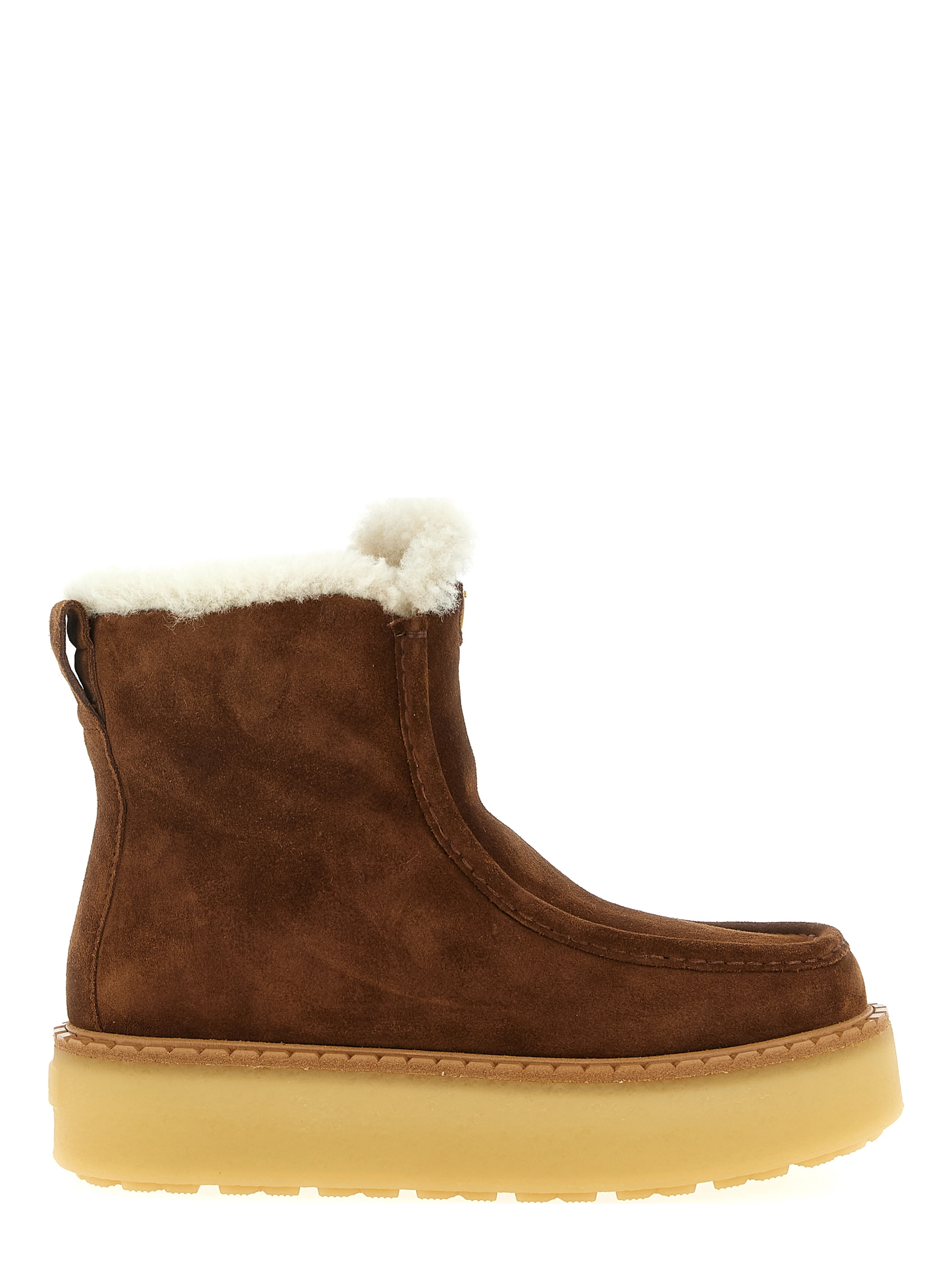 Brown Calfskin Ankle Boots
