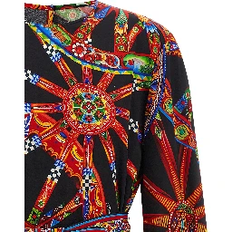 Multicolor Silk Short Dress