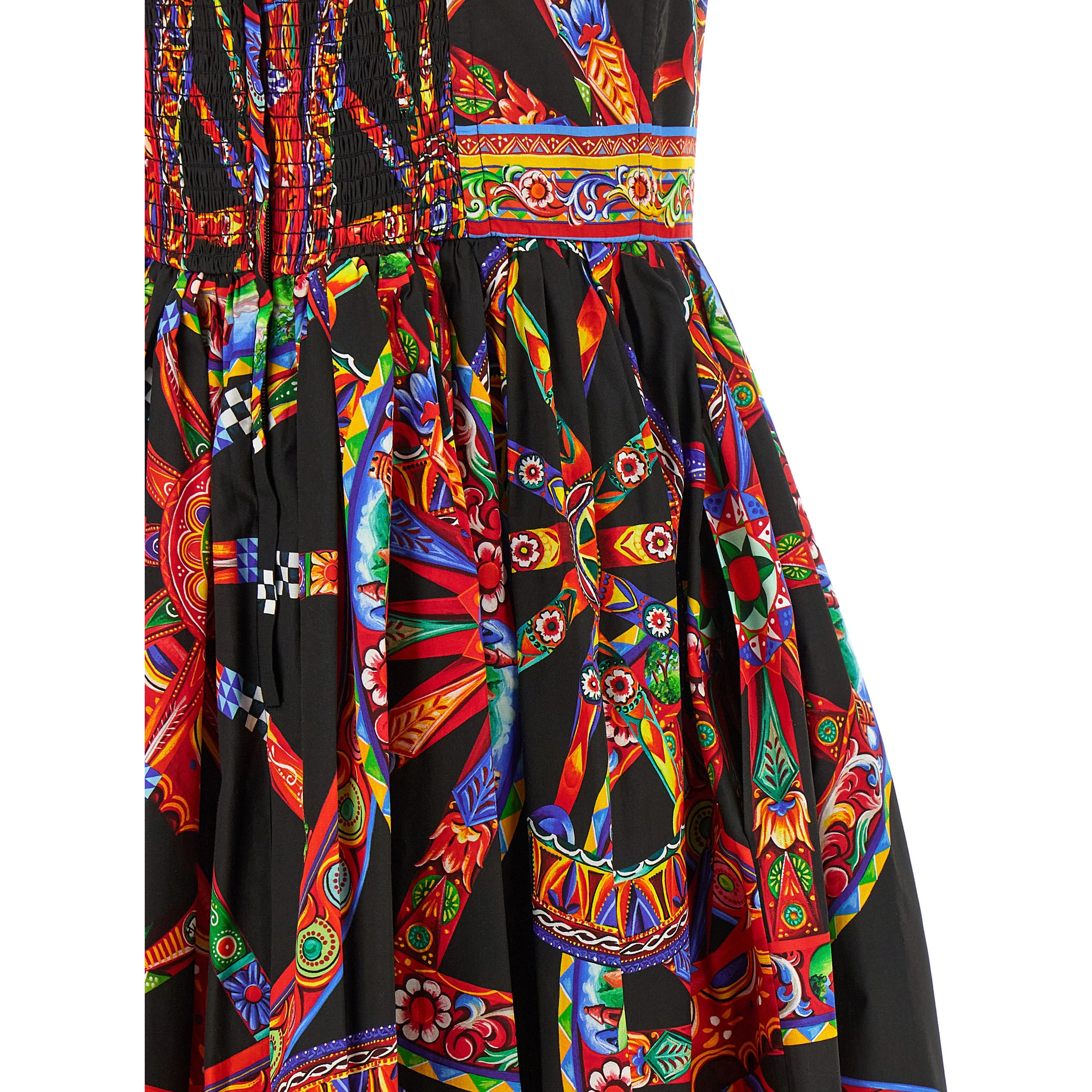 Multicolor Cotton Midi Dress