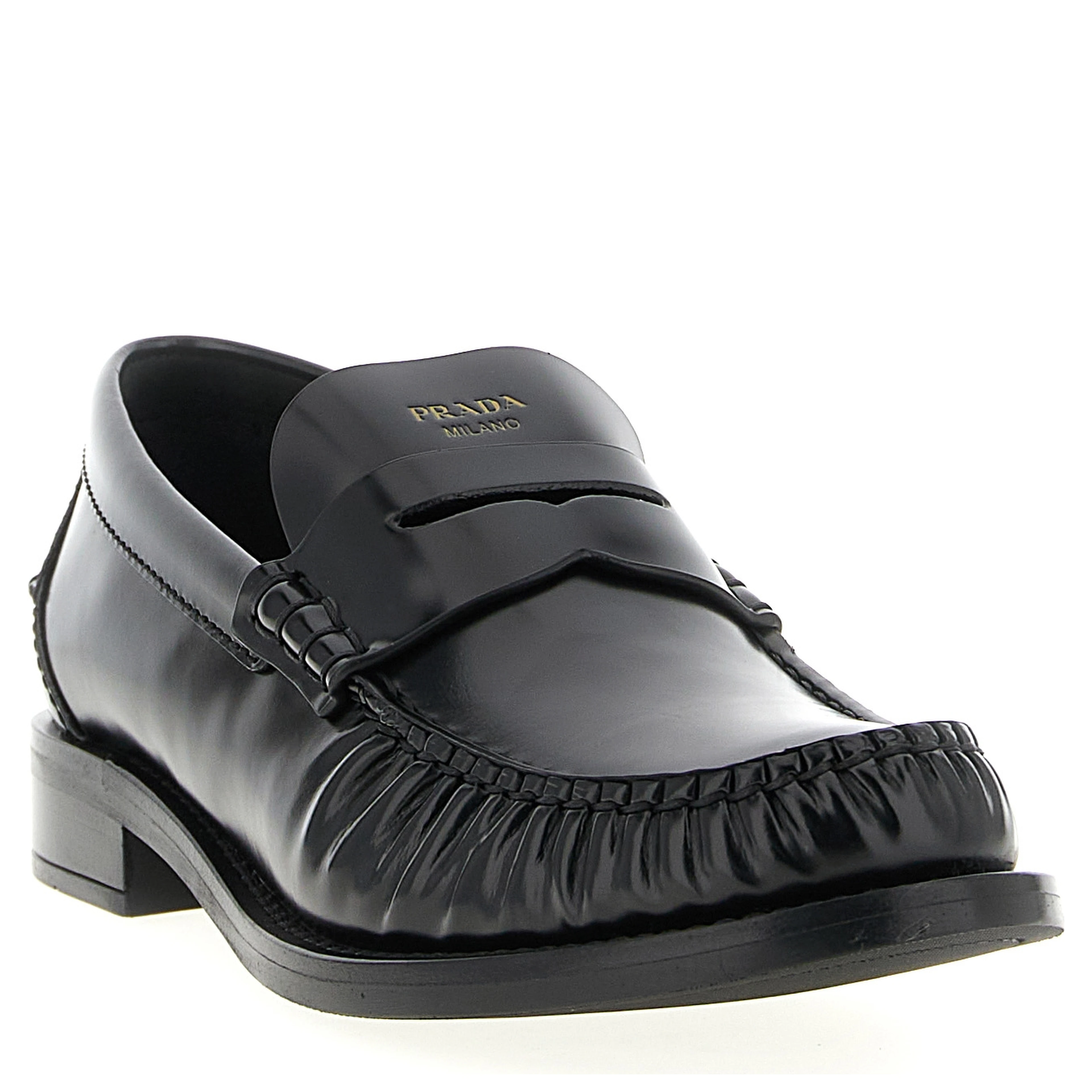 Black Calfskin Slip-On Loafers