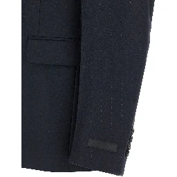Blue Virgin Wool Two-Piece Suit