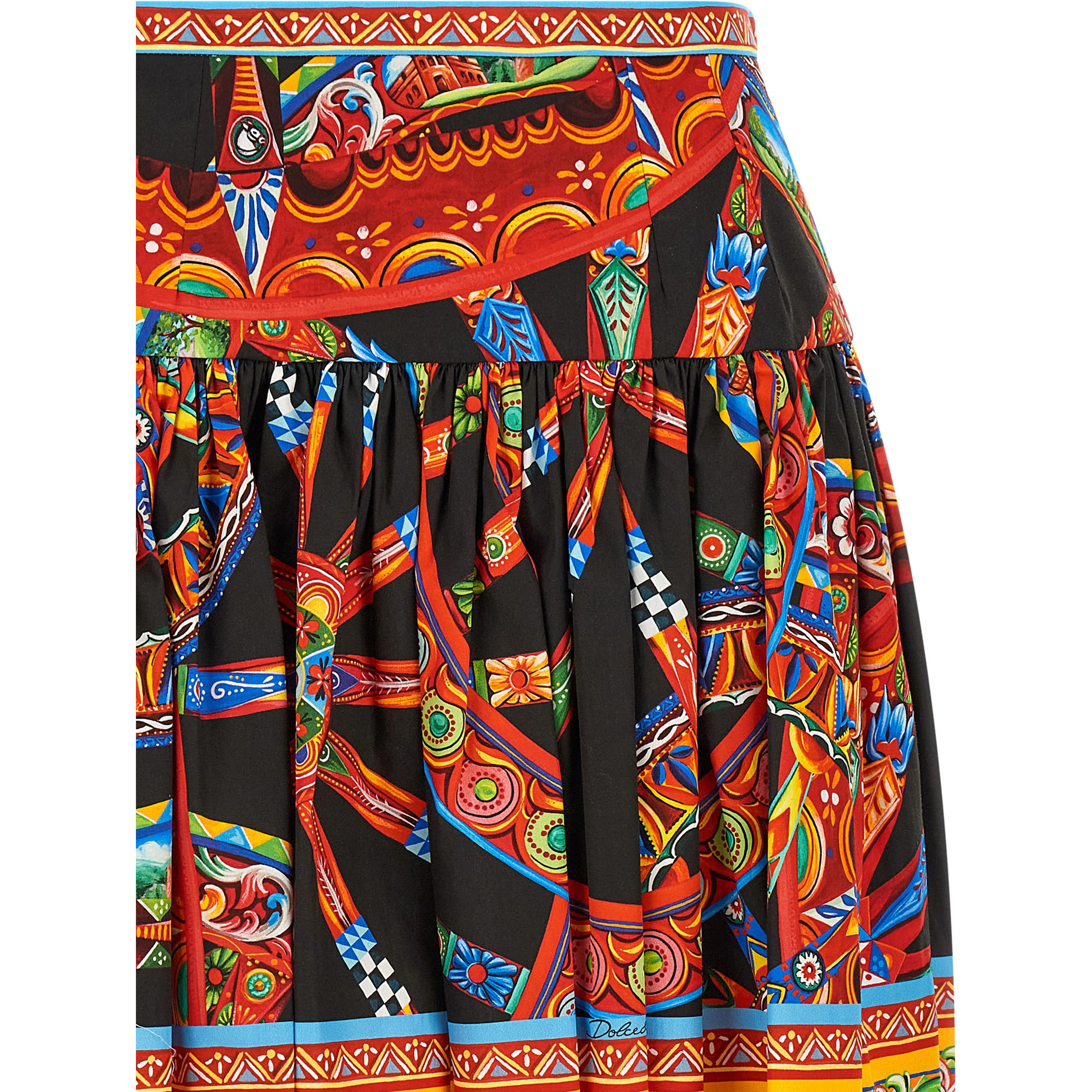 Multicolor Cotton Long Skirt