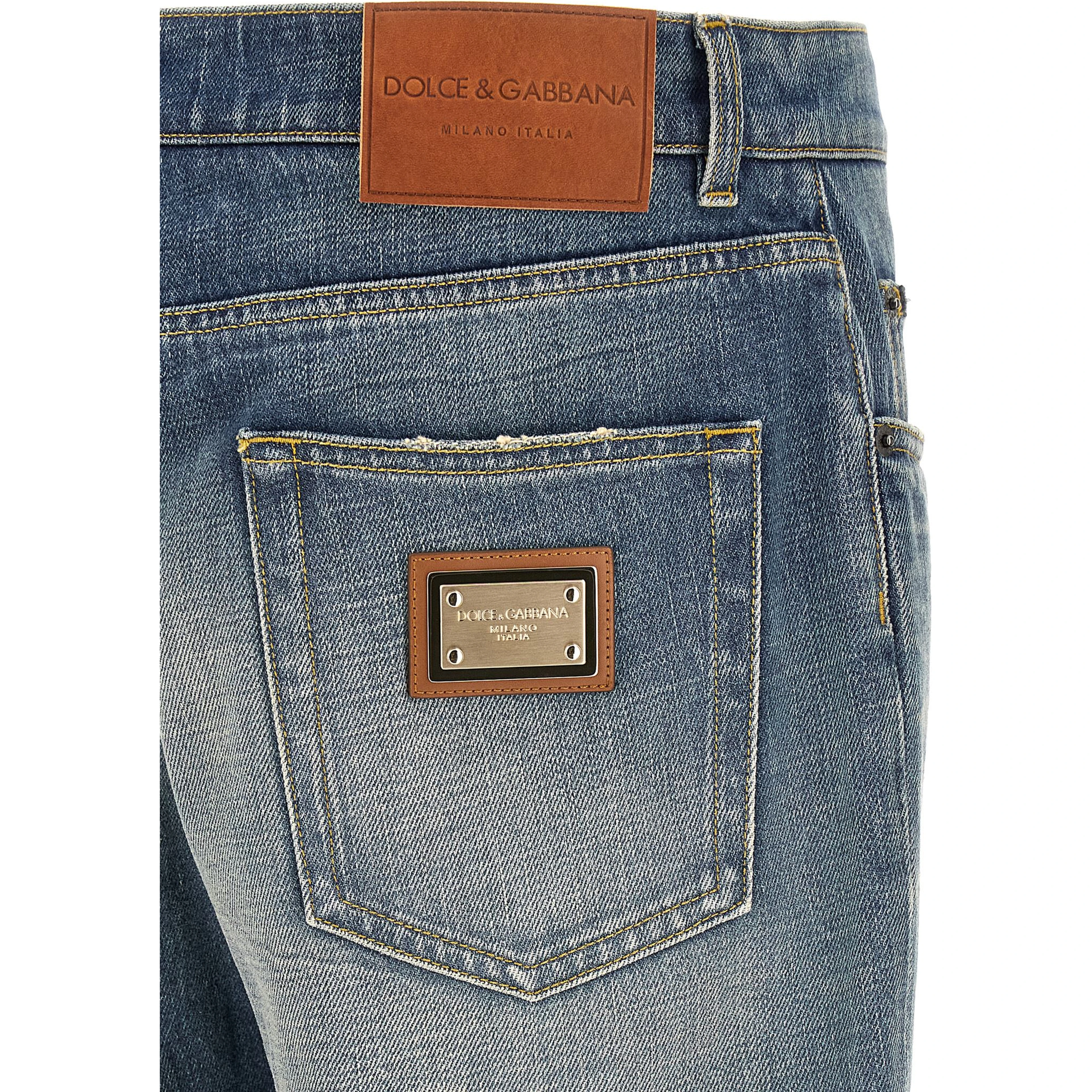 Blue Cotton Relaxed Fit Jeans
