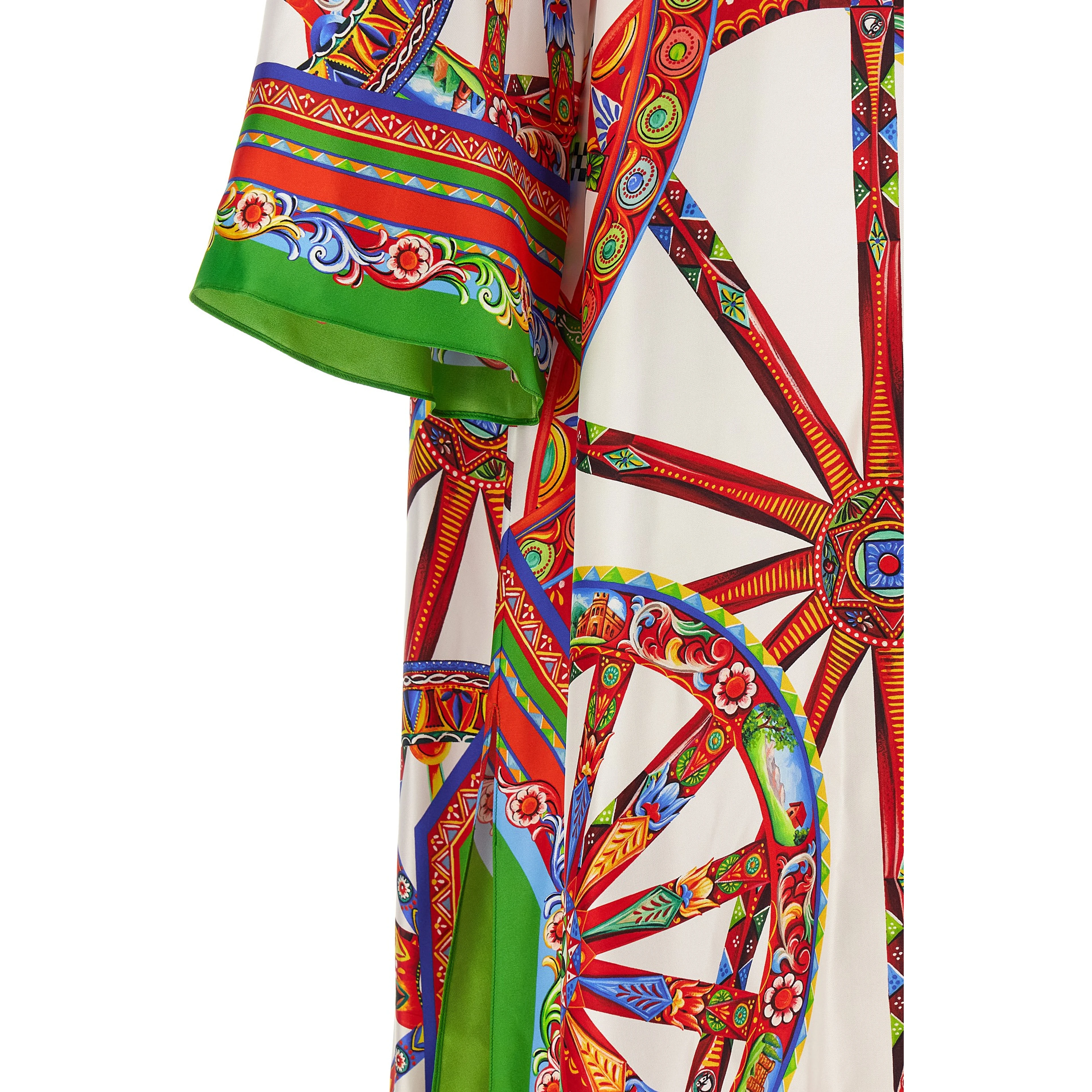 Multicolor Silk Long Dress