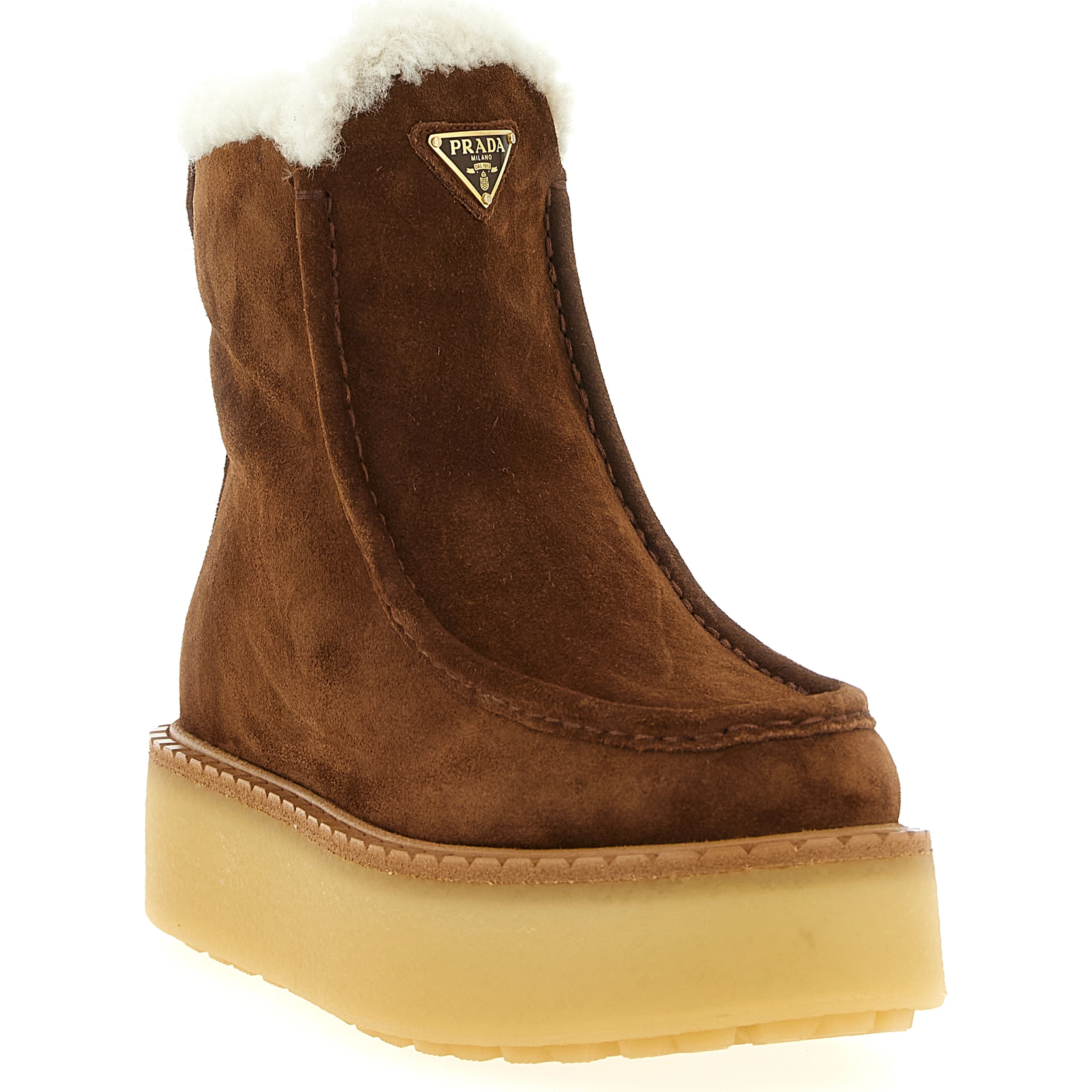 Brown Calfskin Ankle Boots