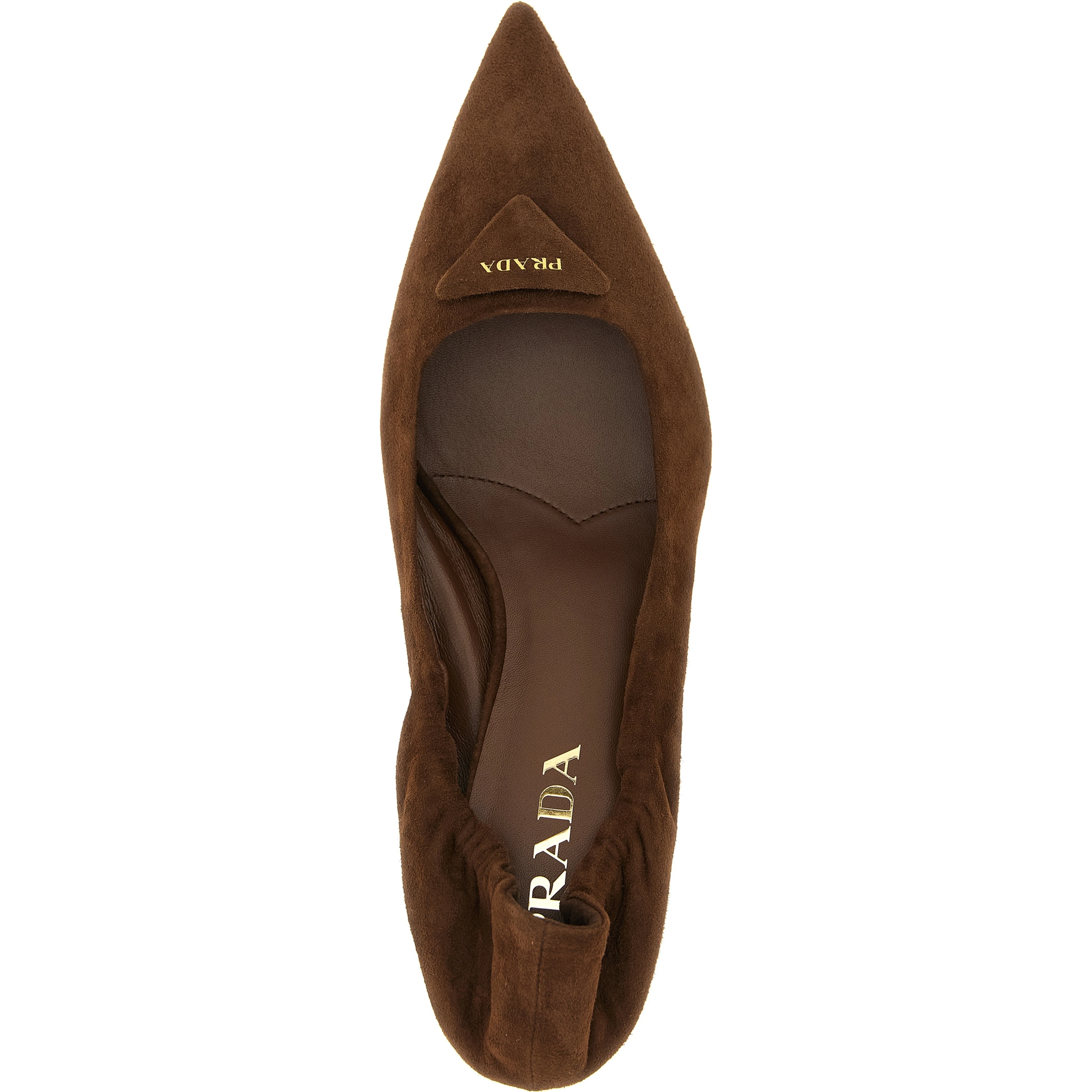Brown Lamb Leather Mid Heel Pumps