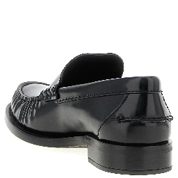 Black Calfskin Slip-On Loafers