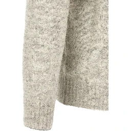 Gray Alpaca Leather Cardigan
