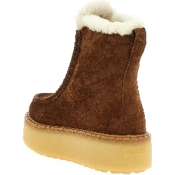 Brown Calfskin Ankle Boots