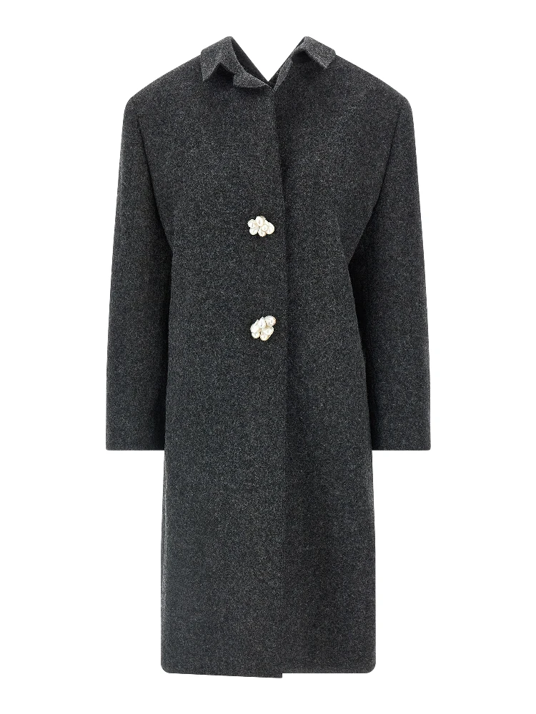 Gray Virgin Wool Coat