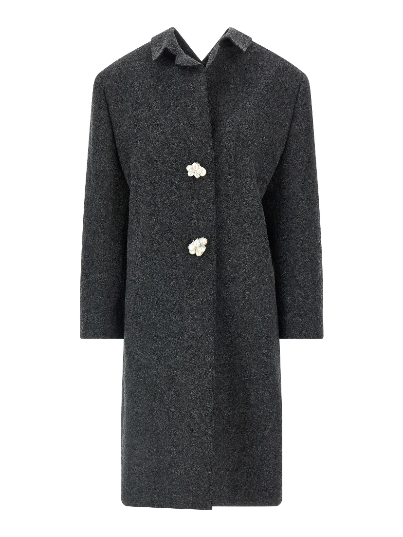 Gray Virgin Wool Coat