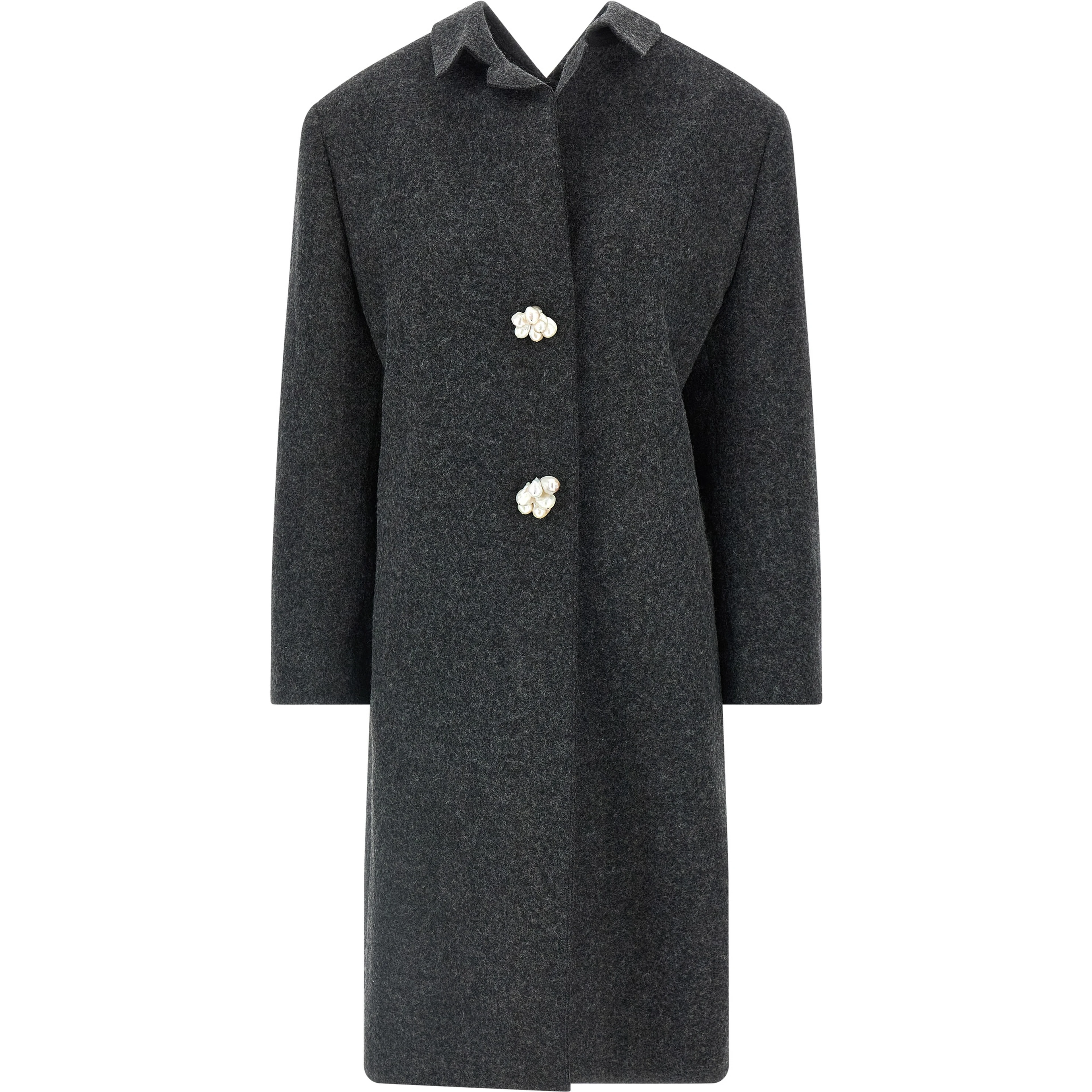 Gray Virgin Wool Coat