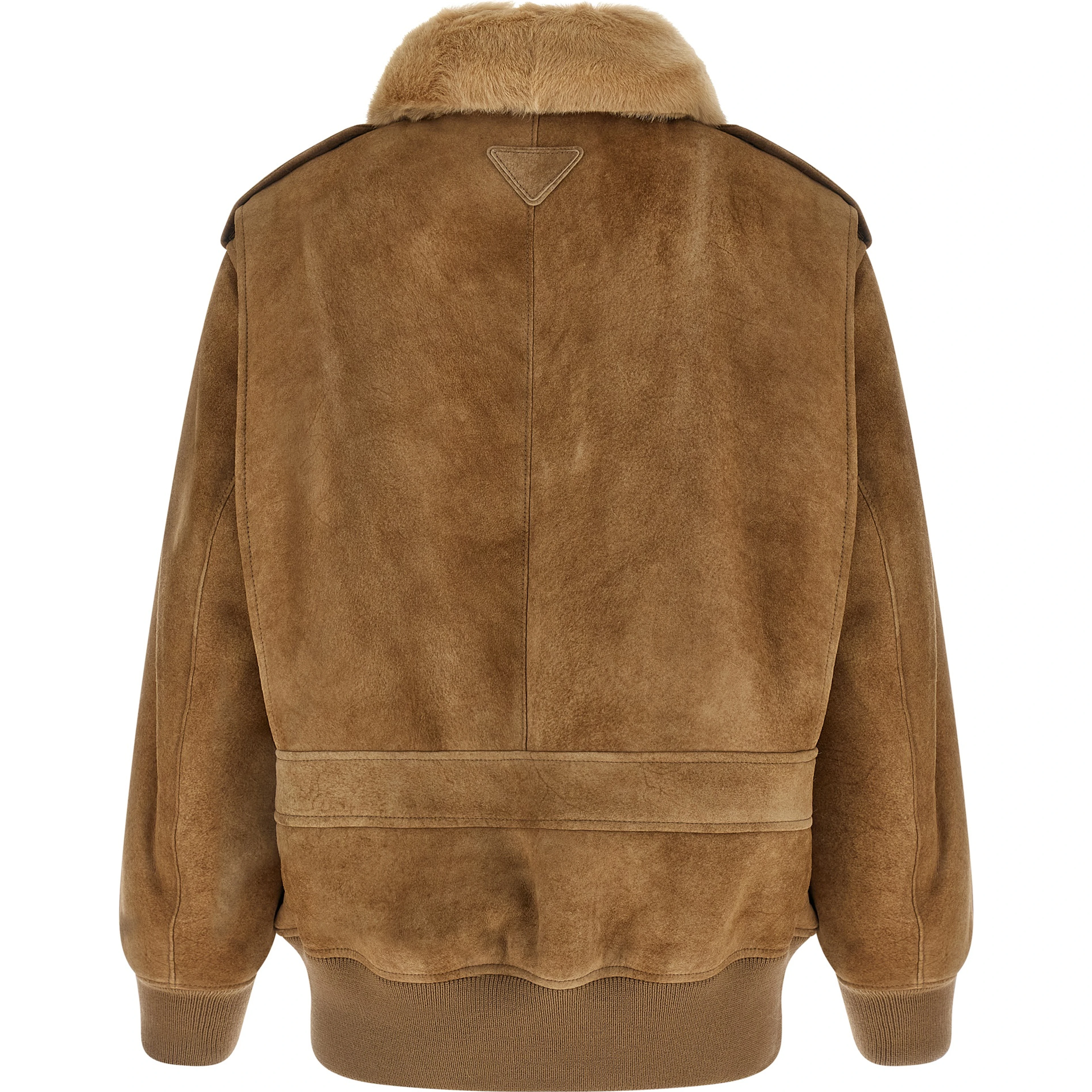 Beige Lamb Leather Bomber